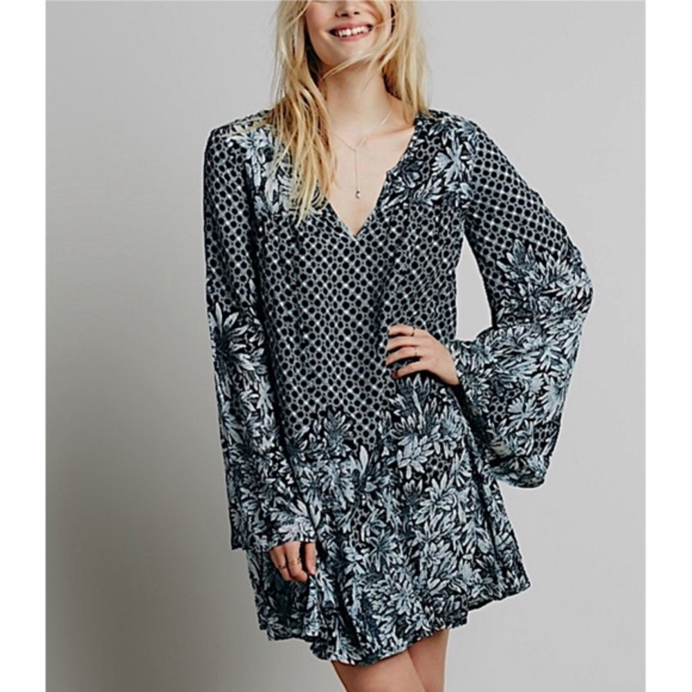 FREE PEOPLE Woven Dress Intricate Swing Tunic - Picture 6 of 7
